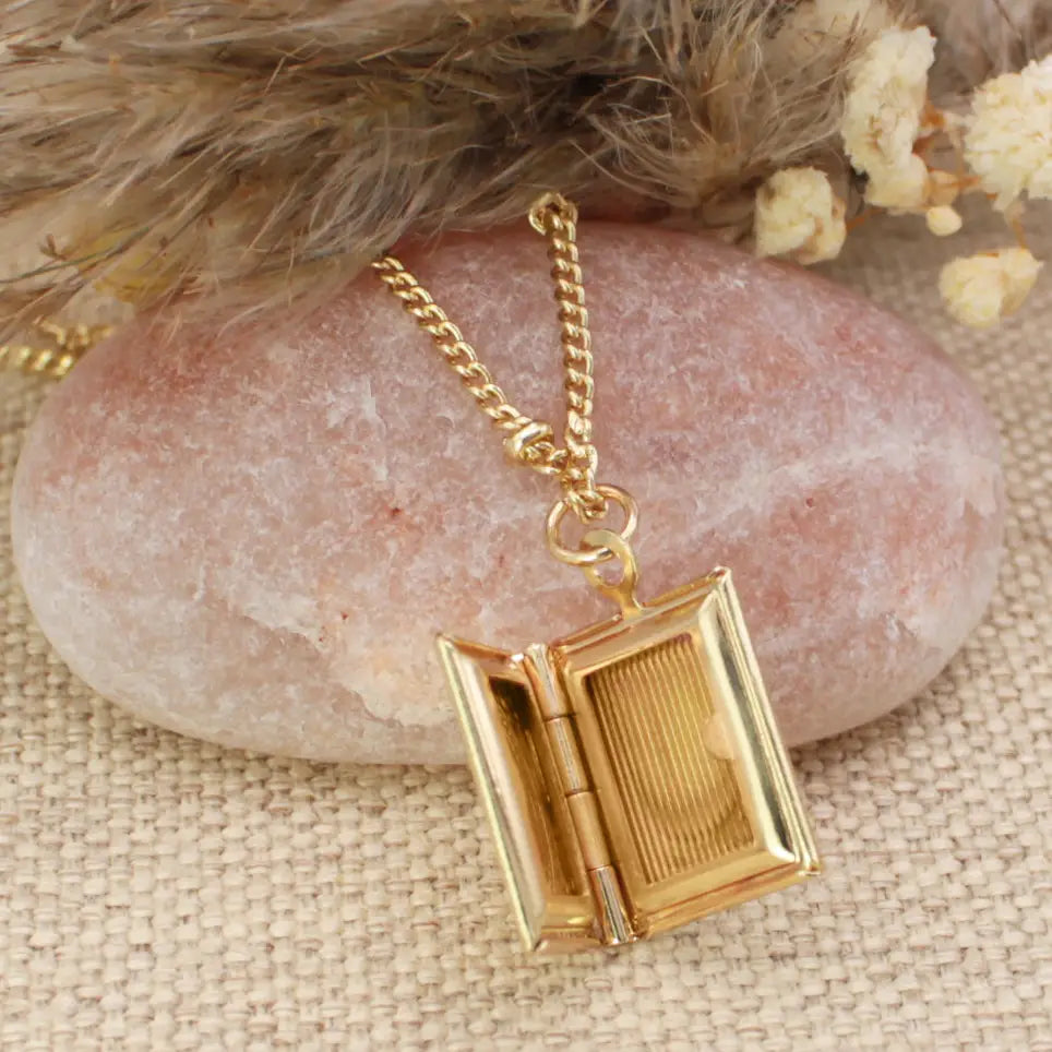 Secret Diary Book Locket Necklace