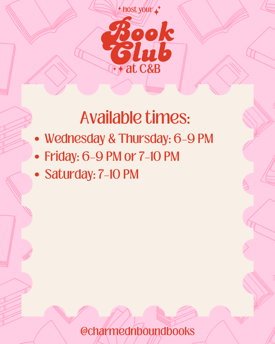 Host Your Next Book Club at Charmed & Bound