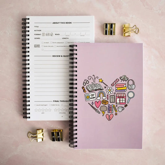 Book Review Reading Journal - Reading Heart