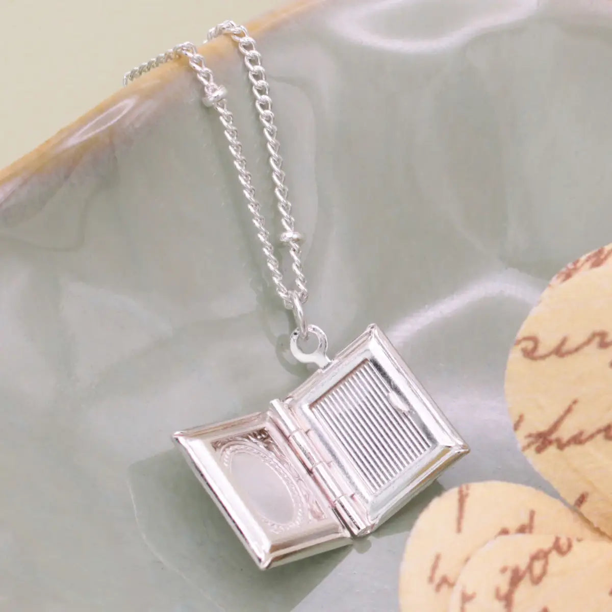 Secret Diary Book Locket Necklace
