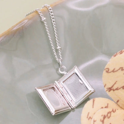 Secret Diary Book Locket Necklace