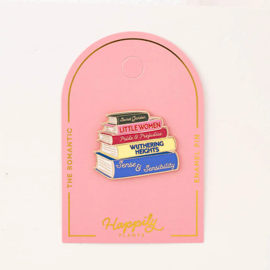 Romantic Classic Book Lovers Book Enamel Pin
