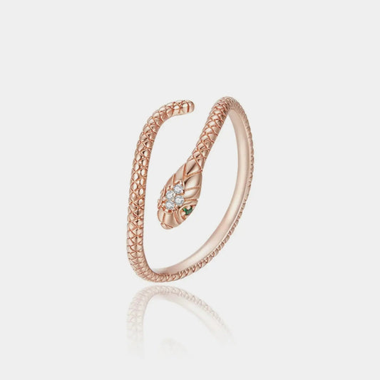 Minimalist Snake Stacking Bypass Wrap Ring