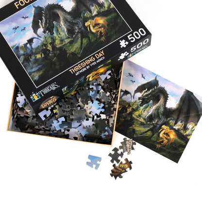 Threshing Day 500-Piece Puzzle
