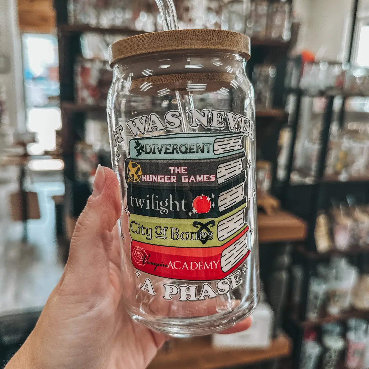 It Was Never A Phase glass cup