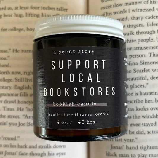 Support Local Bookstores 4oz candle